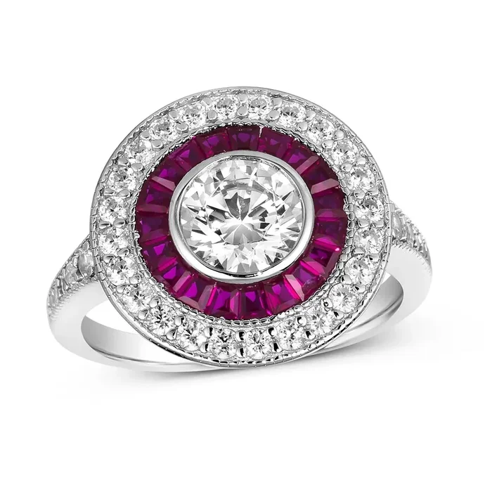 Demi Vintage 1 Carat Diamond Crystalline Ring Ruby