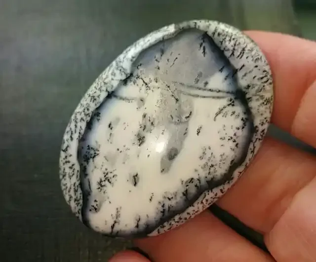 Dendritic Agate oval 48mm 63ct cabochon