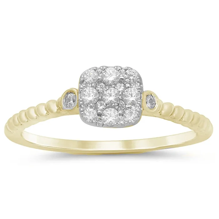 DIAMOND CLOSEOUT! .26ct 14k Yellow Gold Diamond Solitaire Promise Engagement Ring