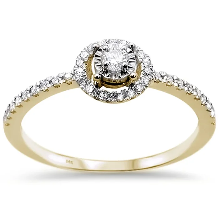 DIAMOND CLOSEOUT! .40ct 14k Yellow Gold Diamond Promise Engagement Wedding Ring Size 6.5