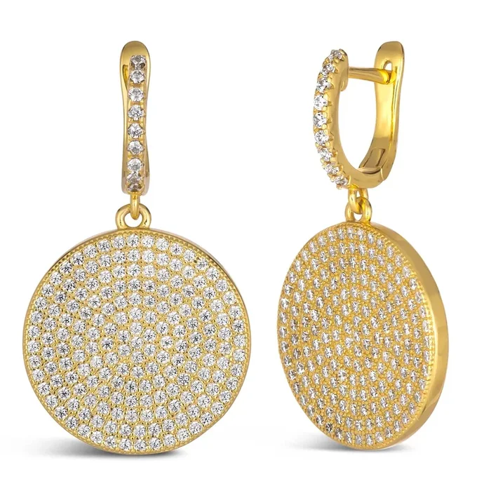 Diamond Disco Earrings in Gold