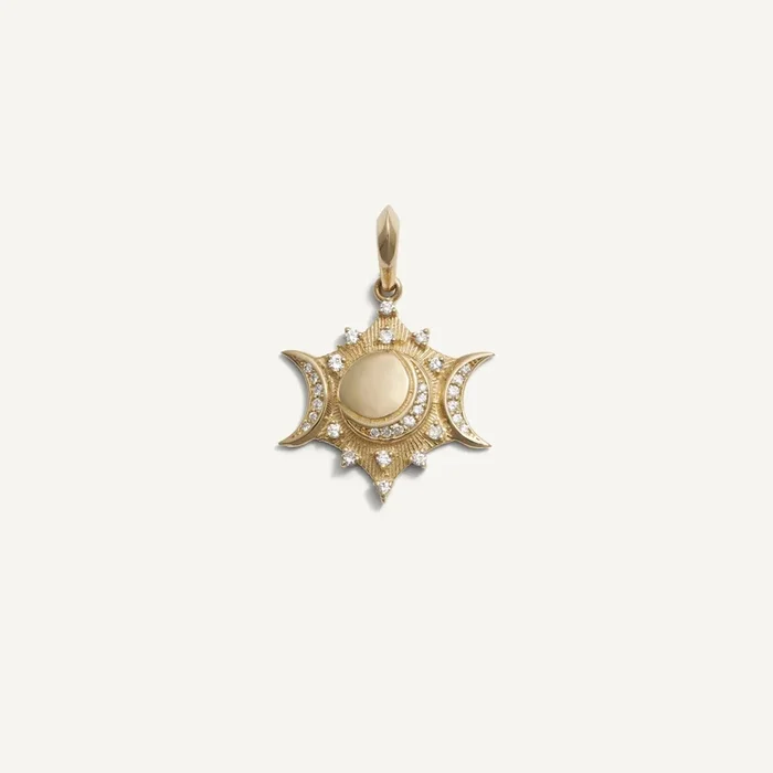 Diamond Triple Moon Amulet