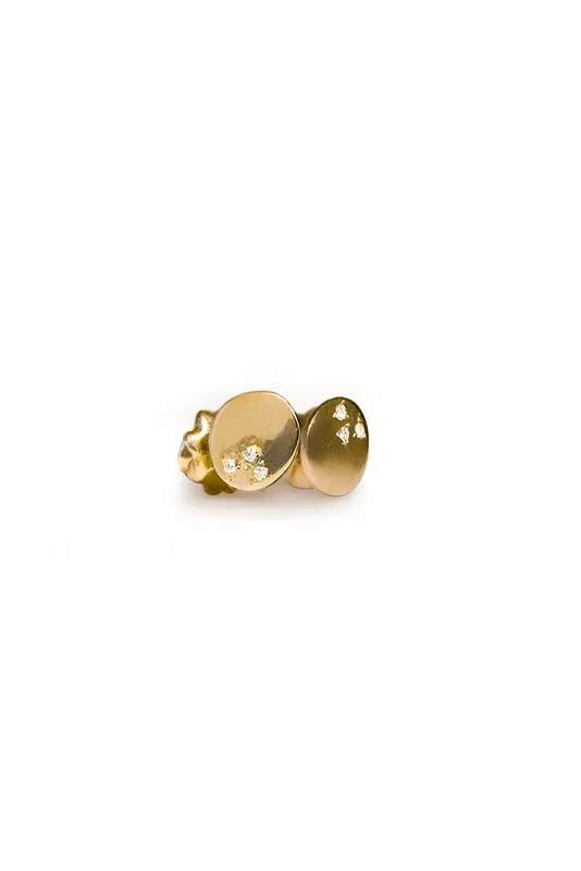 Dots Gold and Diamonds Baby Earrings