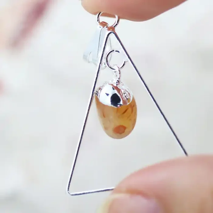 Earth Design Polished Carnelian Gemstone Pendant BR 2706