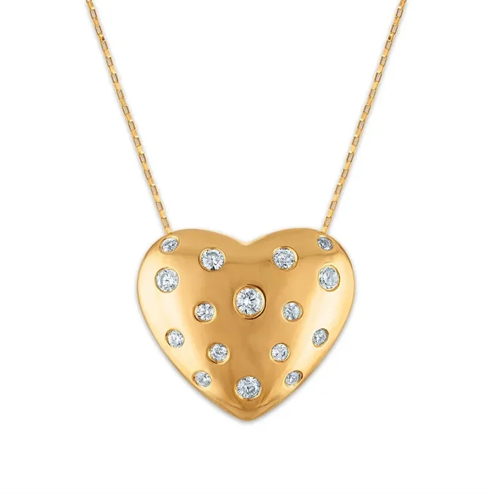 EcoLove 1/3 CTW Lab Grown Diamond 18-inch Pendant in Yellow Gold Plated Sterling Silver