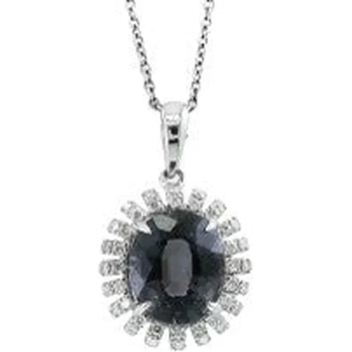 Effy 14K White Gold 3.45 Carat Spinel Pendant with Diamond Accents