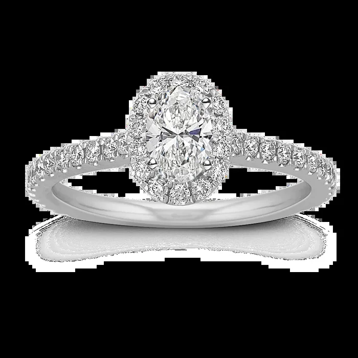 Ella Halo Engagement Ring for 0.50 ct Oval