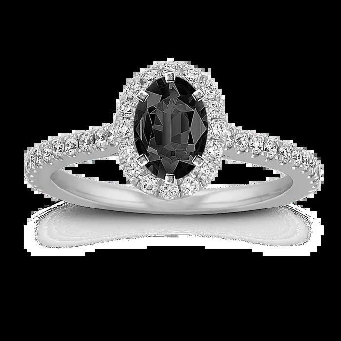Ella Halo Engagement Ring for 0.75 ct Oval