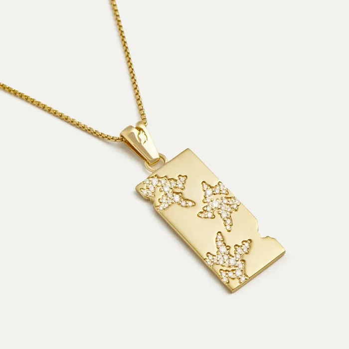 Emergence Large Pendant with Diamonds on Chain