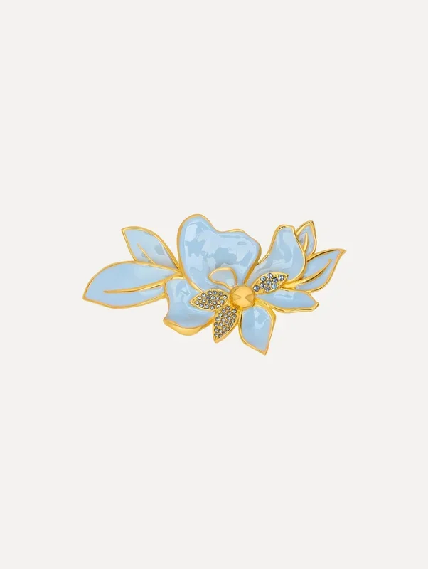 Enamel Jasmine Brooch