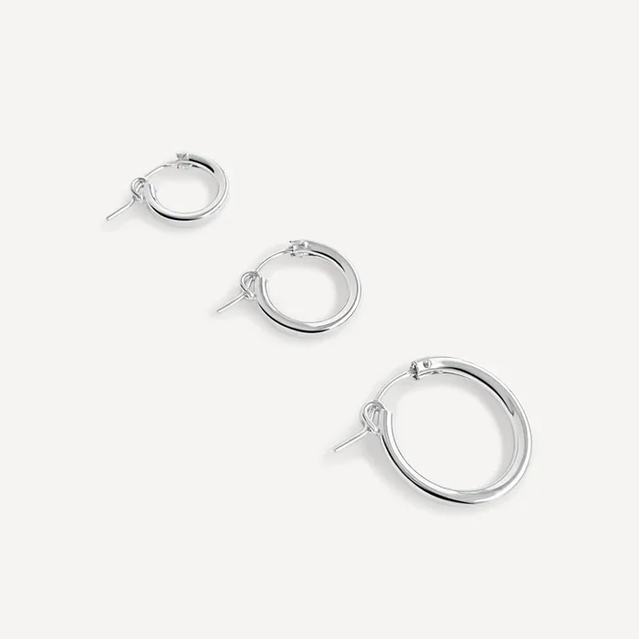 Everyday Click Hoop Earrings | Sterling Silver