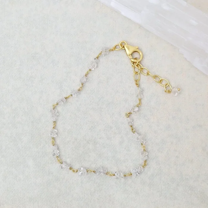Faceted Herkimer Diamonds Bracelet