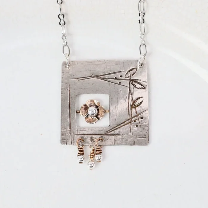 Flower Box Necklace