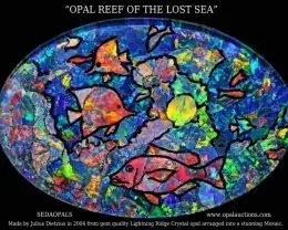FOUR OPAL POSTERS -STUNNING LARGE OPAL MOSAIC