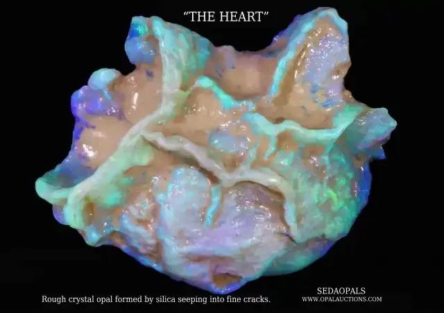 FOUR OPAL POSTERS -UNUSUAL OPAL ROUGH SPECIMEN