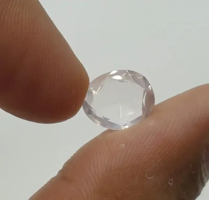 FREE SHIPPING 11x9mm Rose Quartz Rose Cut Natural Untreated Gemstone F15