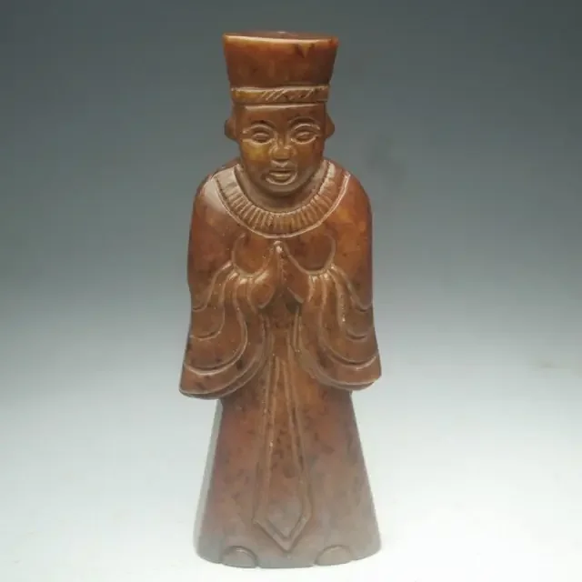 FROM A COLLECTION OLD JADE STATUE CARVING/PENDANT 80mm