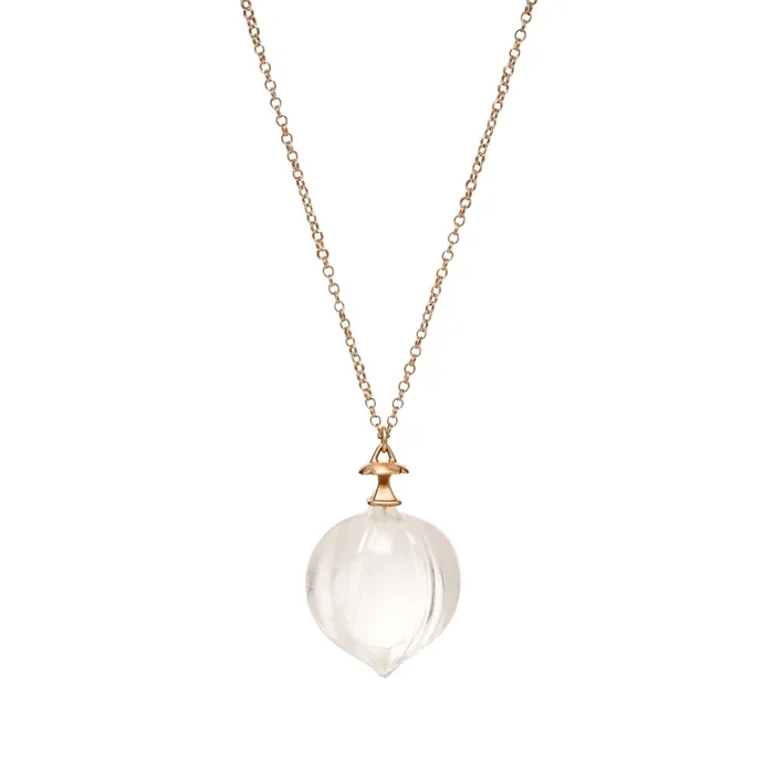 Gabriella Kiss 18k & Rock Crystal Hickory Nut Necklace
