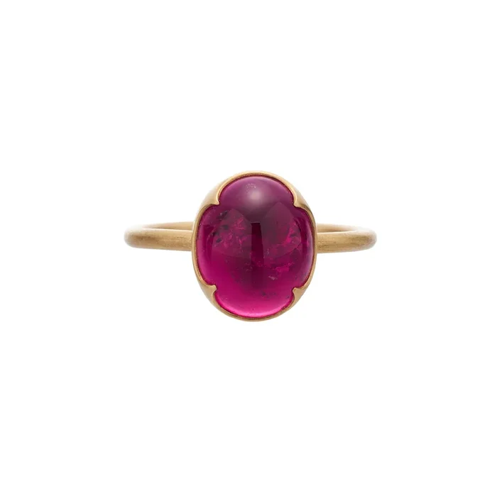 Gabriella Kiss 18k Oval Rubelite Ring – 6.35ct