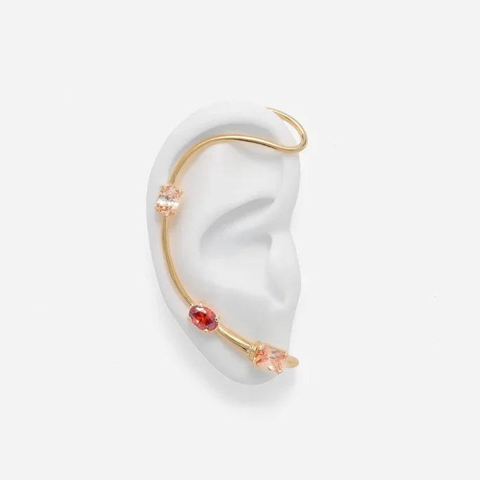 Gem Trace Ear Cuff in Gold
