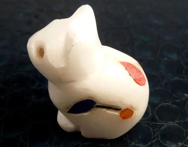 GEMSTONE INLAID WHITE MARBLE 95.65 CTS RT1703