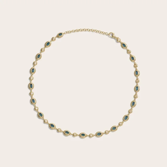 Gemstone Tennis Necklace