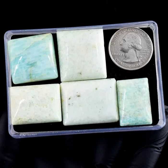 Genuine 194.00 Cts Amazonite Gem Lot 21-M849