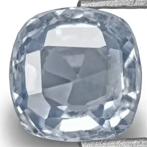 GIA & IGI Certified Kashmir Blue Sapphire, 3.01 Carats, Light Blue Cushion