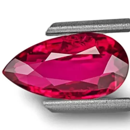 GIA Certified Mozambique Ruby, 2.02 Carats, Neon Purplish Red Pear