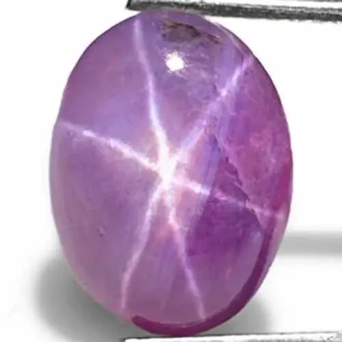 GII Certified Sri Lanka Star Ruby, 8.30 Carats, Pinkish Purple Oval