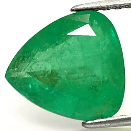 GII Certified Zambia Emerald, 3.72 Carats, Intense Velvet Green Triangular