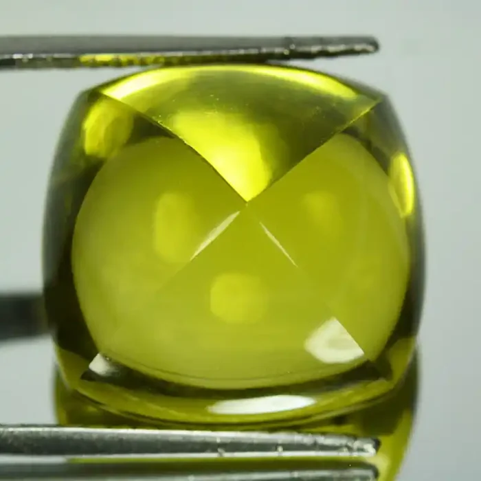 ~Glittering~ 39.81Cts Huge Natural Lemon Prasiolite Sugar Loaf 19mm Brazil