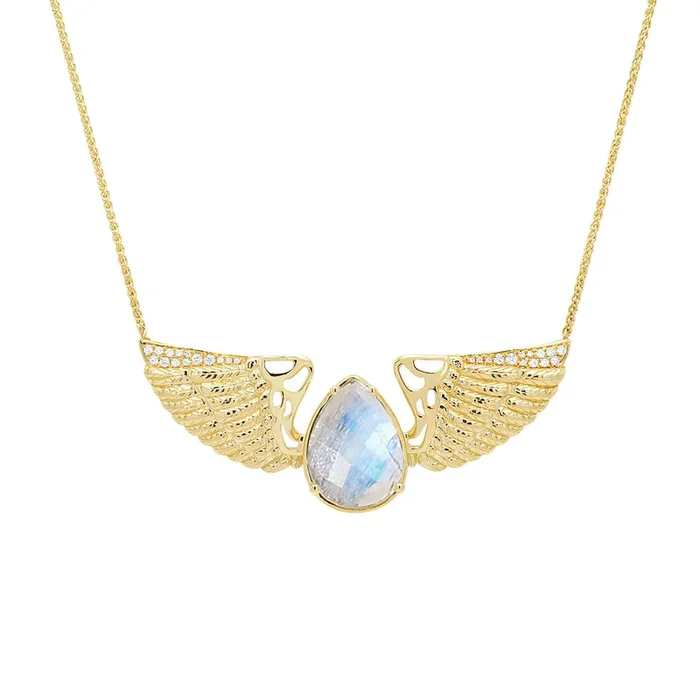 Goddess Wing Necklace – Moonstone