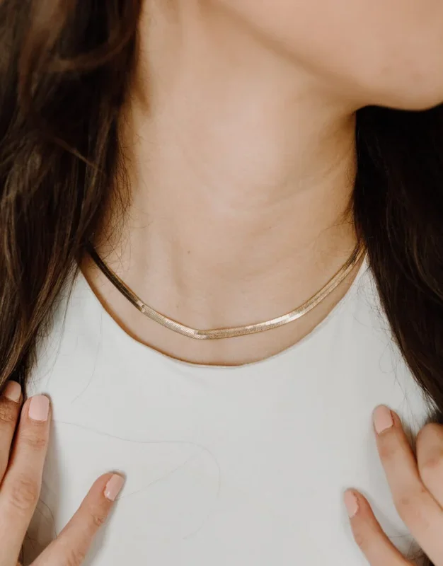 Gold-Filled Herringbone Necklace