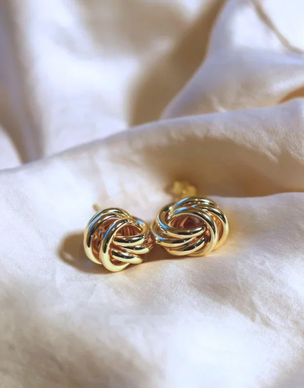 Gold Filled Love Knot Stud Earrings (Limited-Edition)
