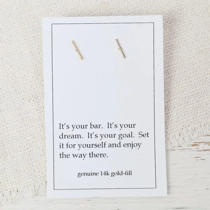 Gold Filled Thin Bar Posts “It’s Your Bar…”