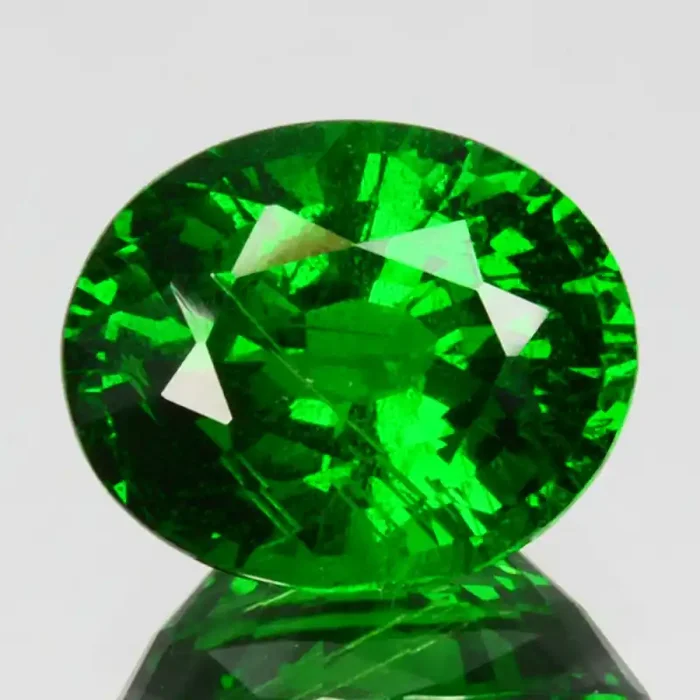 ~GORGEOUS~3.06 Cts Natural Vivid Green Tsavorite Garnet Oval Cut Kenya