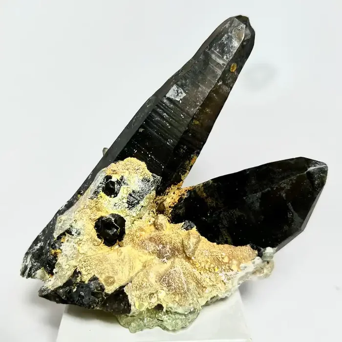 Gorgeous Self-Standing Smoky Quartz with Hyalite, Rondekop, Erongo Mountain, Erongo Region, Namibia