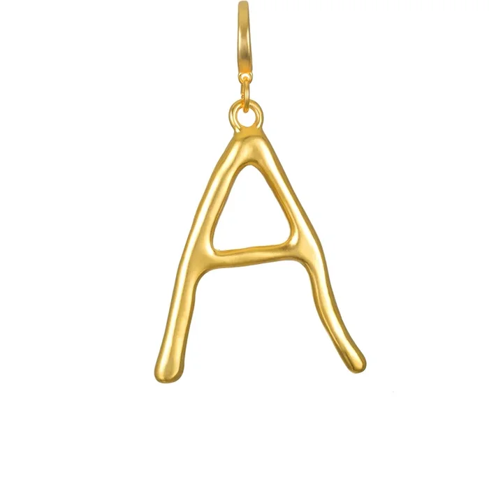 Grande Sculpted Initial Clip-On Charm