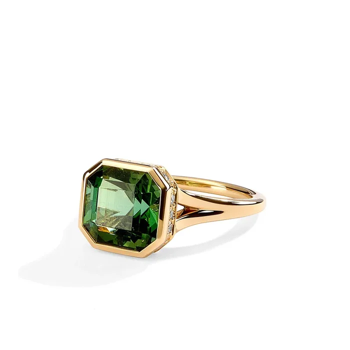 Green Tourmaline Ring