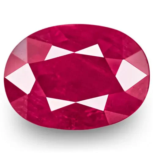 GRS Certified Burma Ruby, 2.59 Carats, Deep Pinkish Red Oval