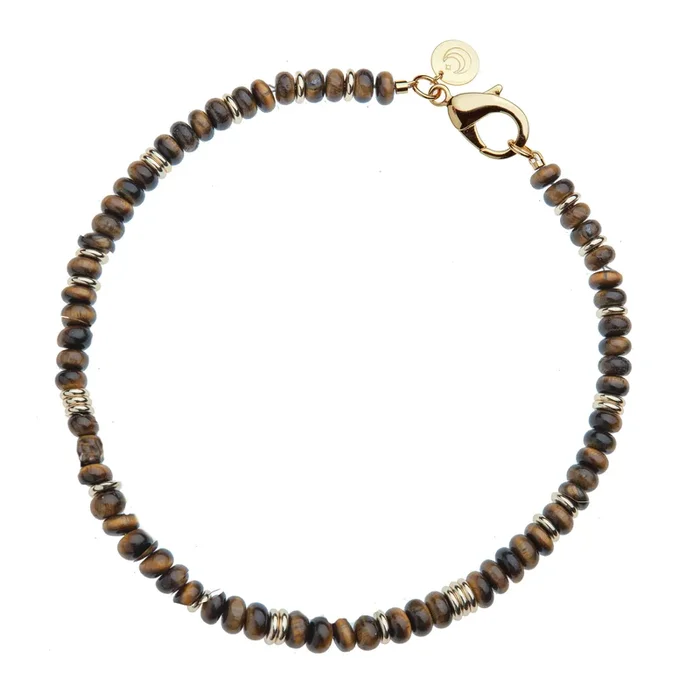 Gumdrop Beaded Necklace in Tiger’s Eye