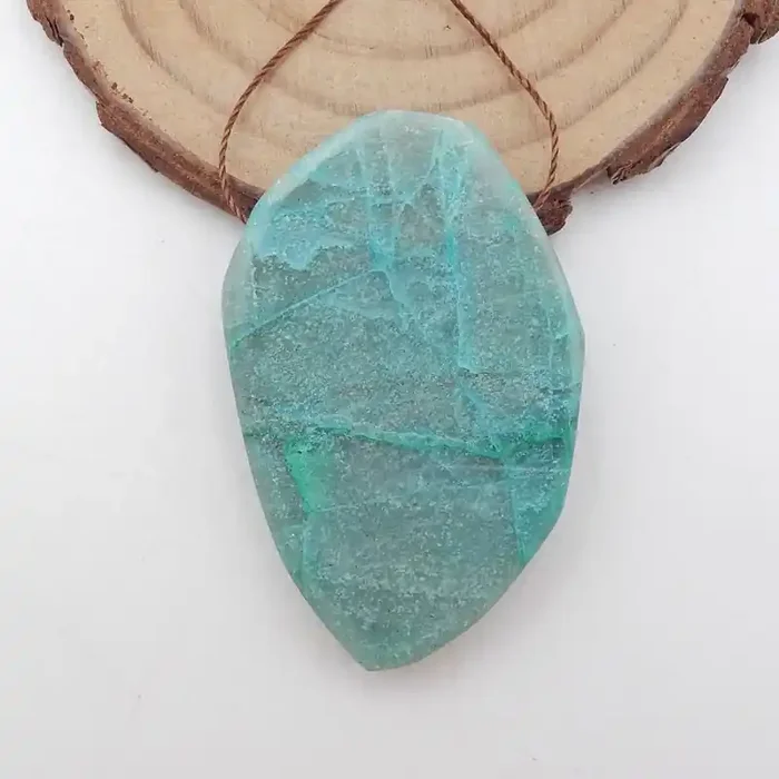 H763 – 69cts Natural Chrysocolla Pendant Bead,Natural Gemstone Pendant