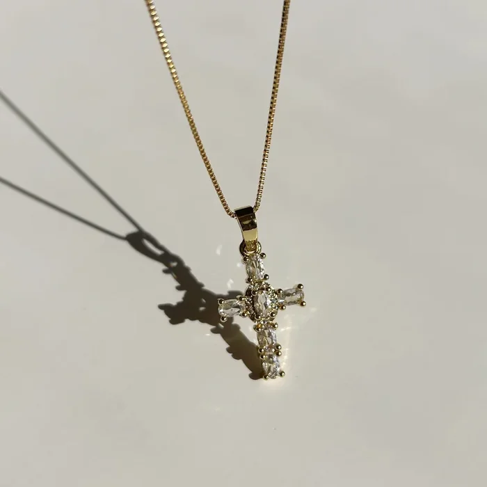 Hallelujah CZ Cross Necklace