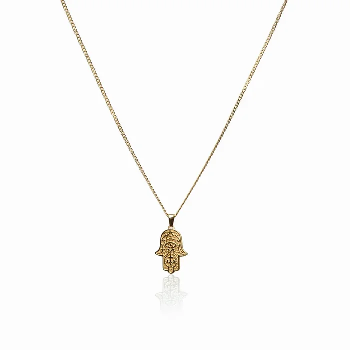 Hamsa Hand Necklace – Gold