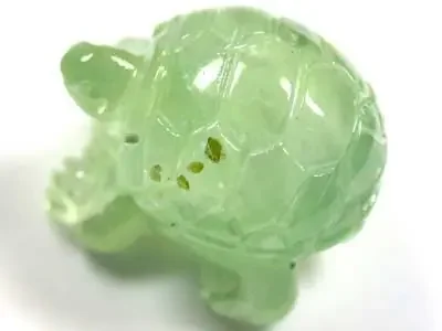 HANDCARVED LUCKY TURTLE PREHNITE 15.5CARATS RO 1403