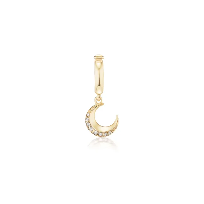 Harwell Godfrey 18k Diamond Tiny Moon Pendant