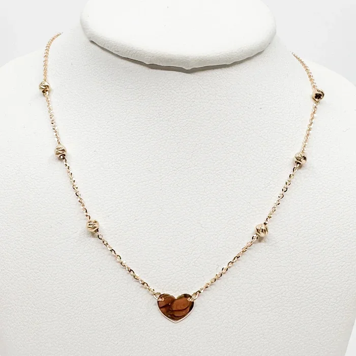 Heart and Bead Necklace