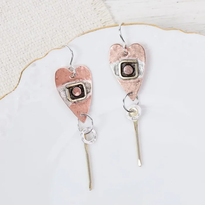 Heart Center Earrings