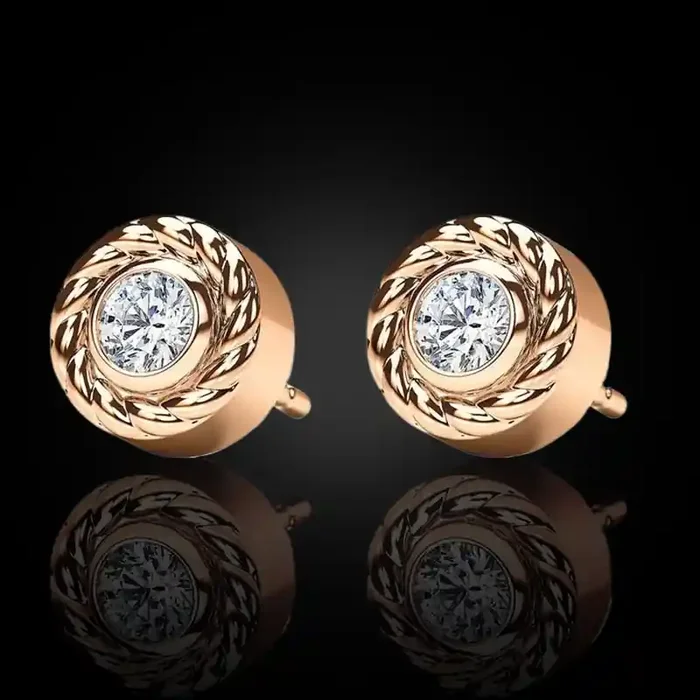 Helloice 0.8CTW White Diamonds Stud Earrings